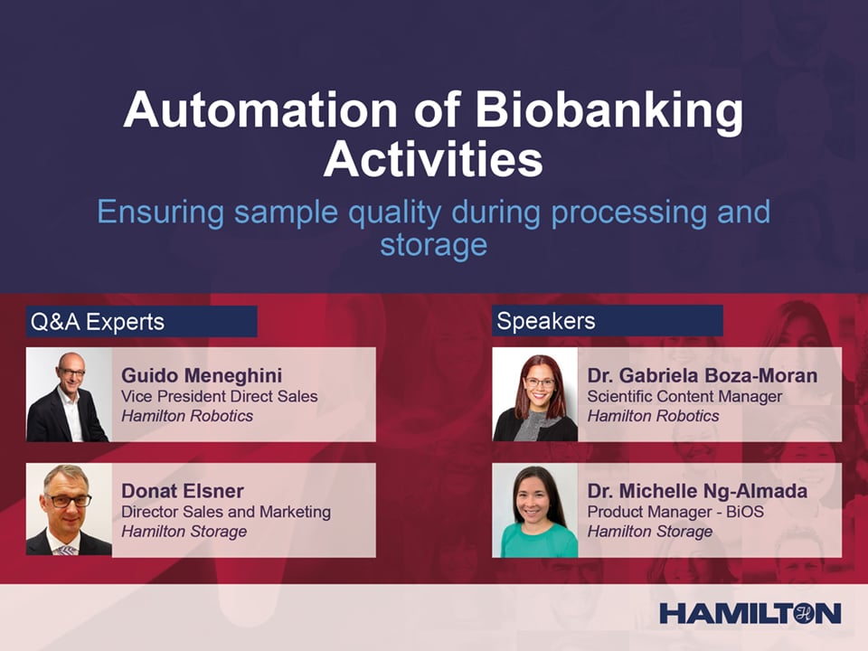 Webinar Automation of Biobanking Activities
