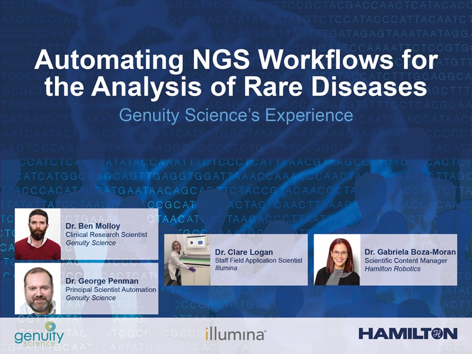 Webinar Automating NGS Workflows for the Analysis of Rare Diseases