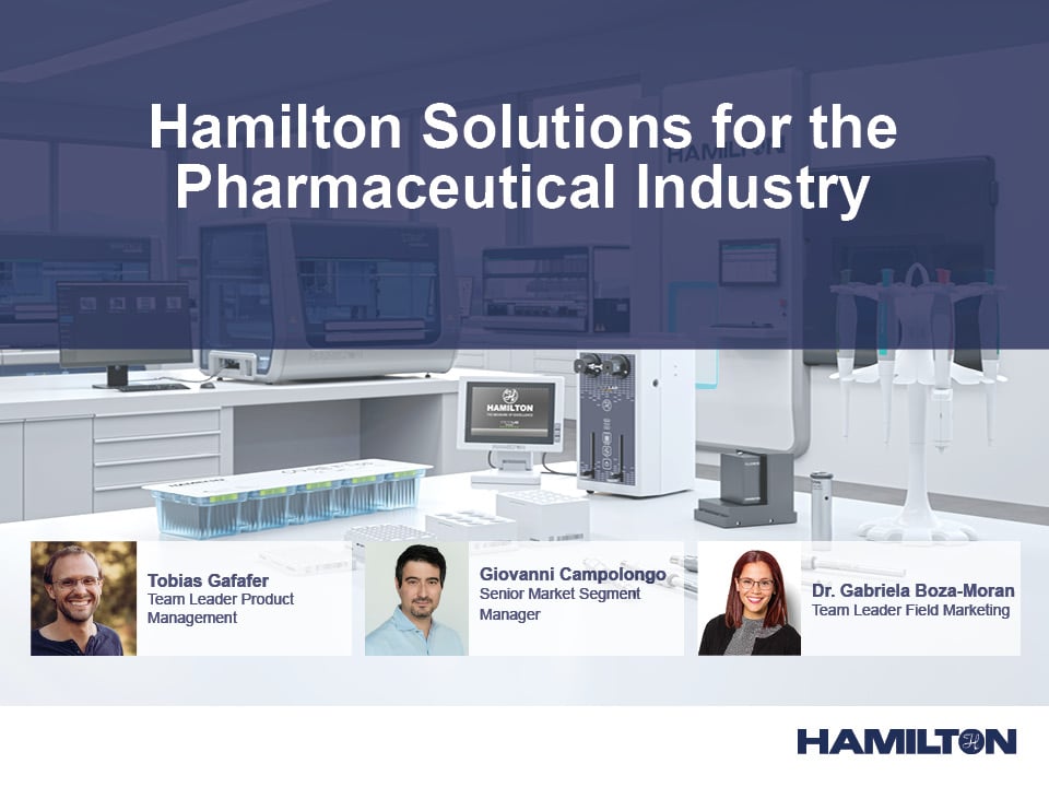 Webinar Hamilton Solutions for the Pharmaceutical Industry