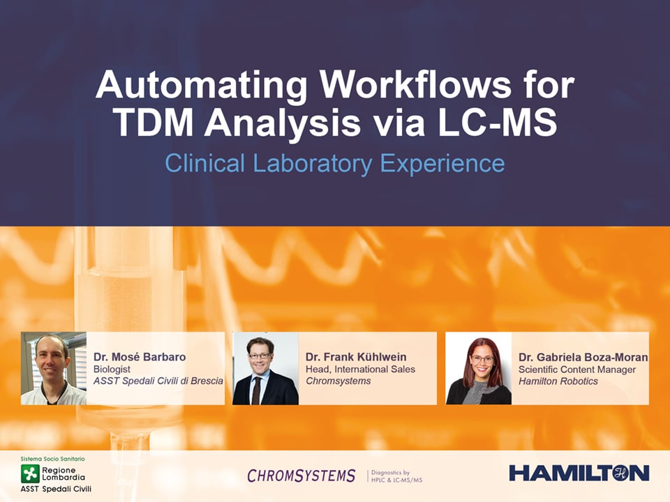 Webinar Automating Workflows for TDM Analysis via LCMS