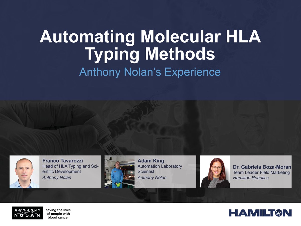 Webinar Automating Molecular HLA Typing Methods